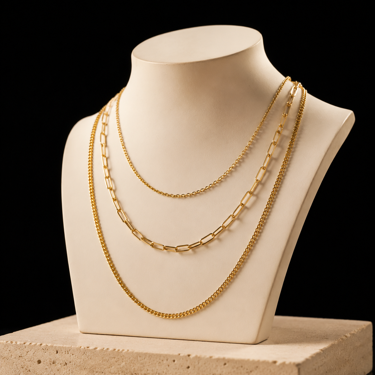 Collier Doré Multirang — Élégance