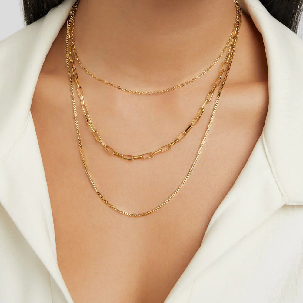 Collier Doré Multirang — Élégance