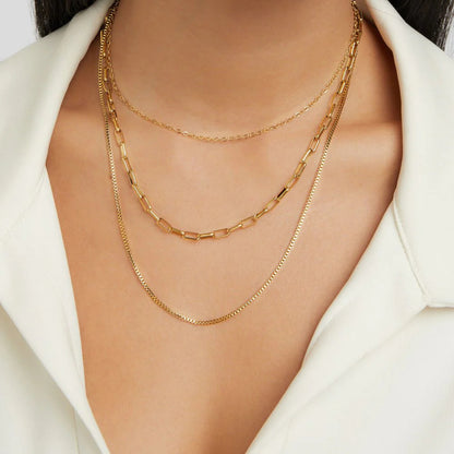 Collier Doré Multirang — Élégance