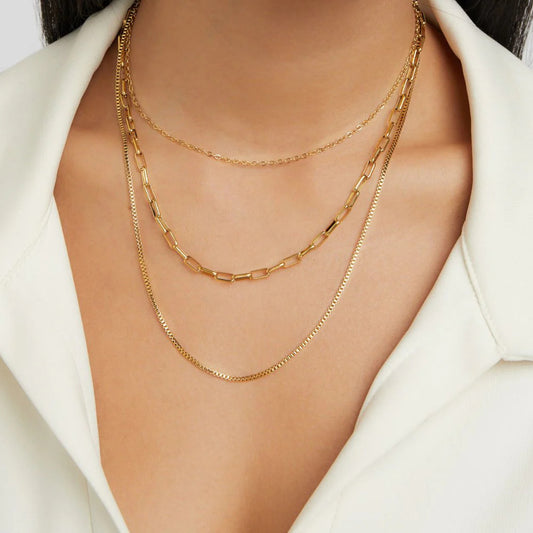 Collier Doré Multirang — Élégance — vue secondaire