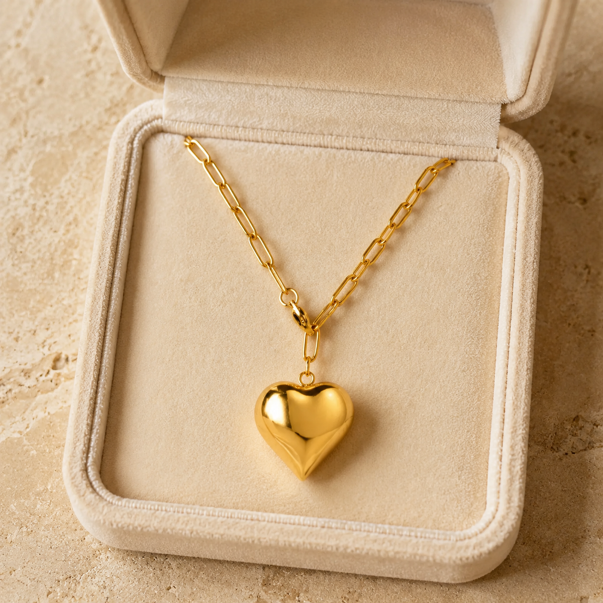 Collier Cœur Doré — Impérial