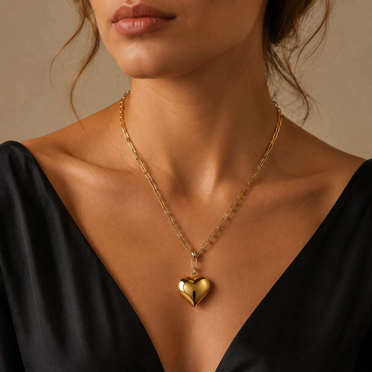 Collier Cœur Doré — Impérial