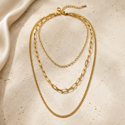 Collier Doré Multirang — Élégance
