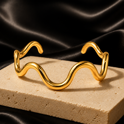 Bracelet Ondulé Doré — Impérial