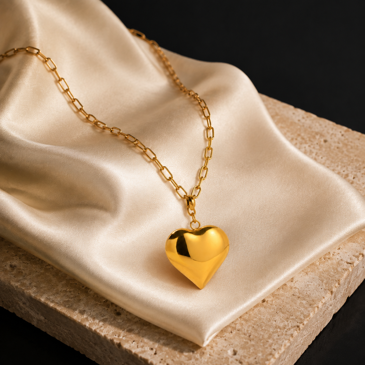 Collier Cœur Doré — Impérial